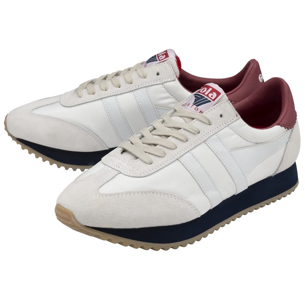 Gola Classics Boston '78 Sneakers Białe Granatowe Jasny Czerwone Polska | 8690IWLSQ