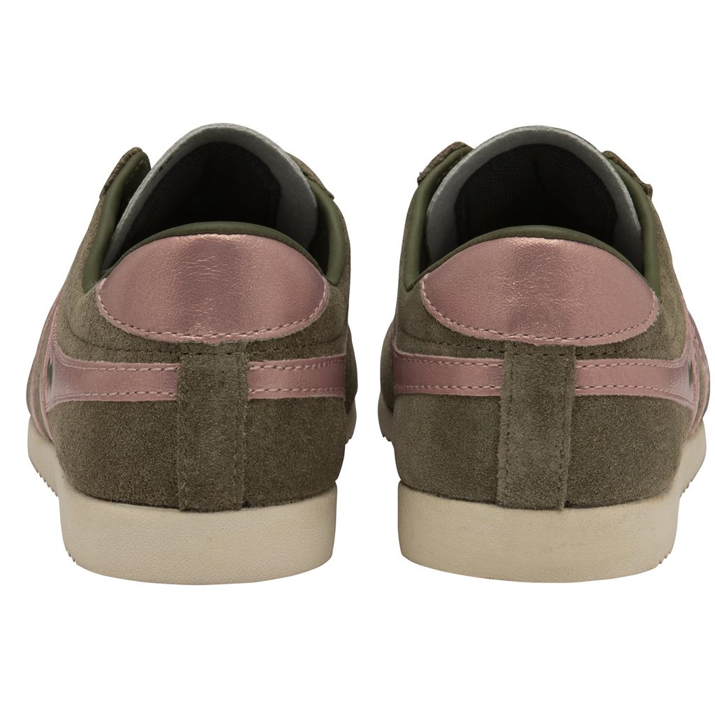 Gola Classics Bullet Flame Sneakers Khaki Różowe Polska | 9172ZAJLI