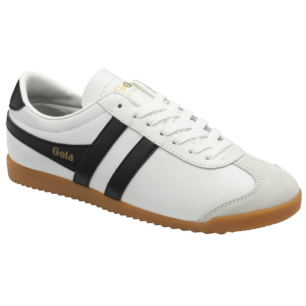 Gola Classics Bullet Leather Sneakers Białe Czarne Polska | 3578YSZXF