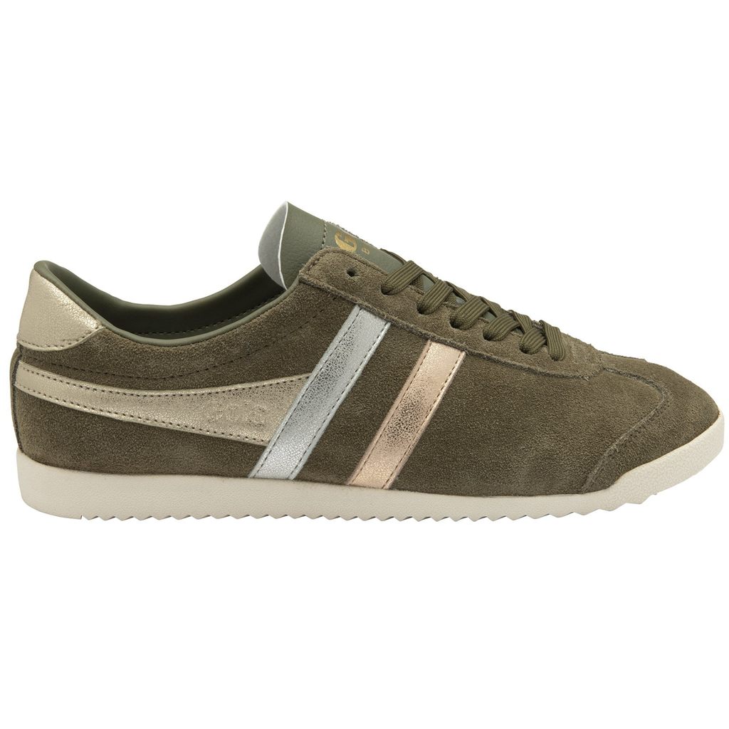 Gola Classics Bullet Mirror Trident Sneakers Khaki Srebrne Złote Polska | 7190NJOGL