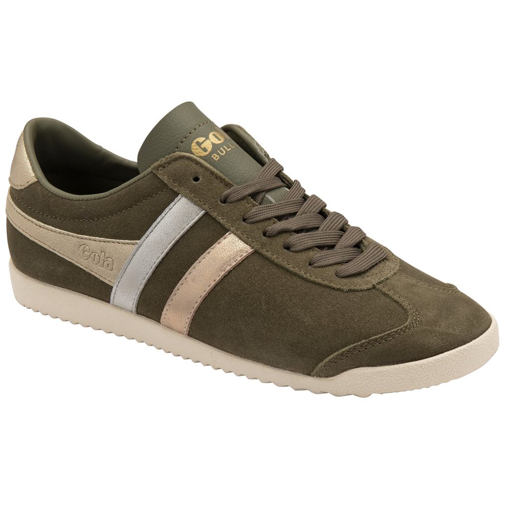 Gola Classics Bullet Mirror Trident Sneakers Khaki Srebrne Złote Polska | 7190NJOGL
