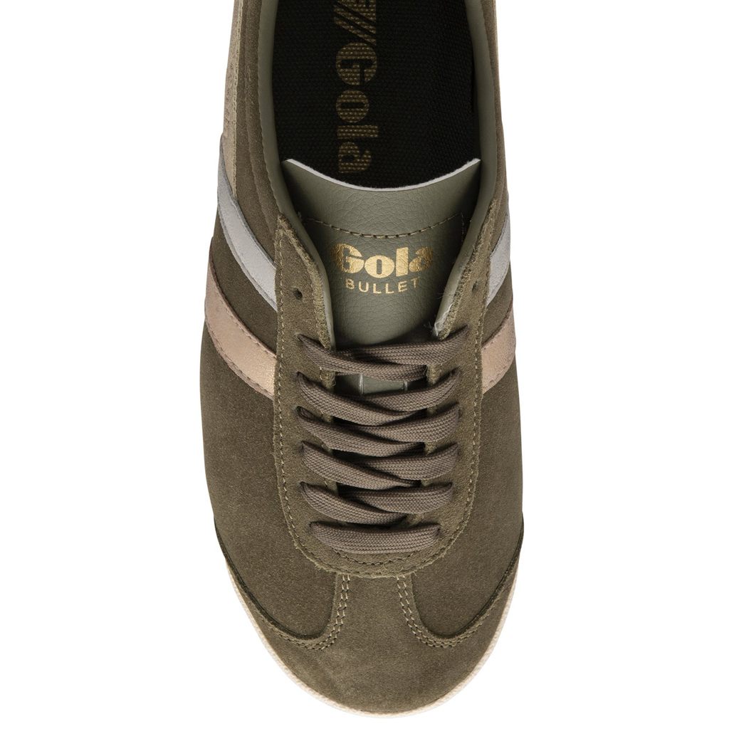Gola Classics Bullet Mirror Trident Sneakers Khaki Srebrne Złote Polska | 7190NJOGL