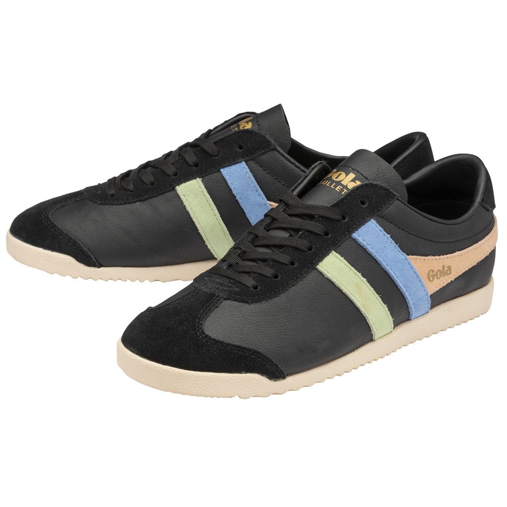 Gola Classics Bullet Trident Sneakers Czarne Zielone Niebieskie Polska | 1873KJFCS