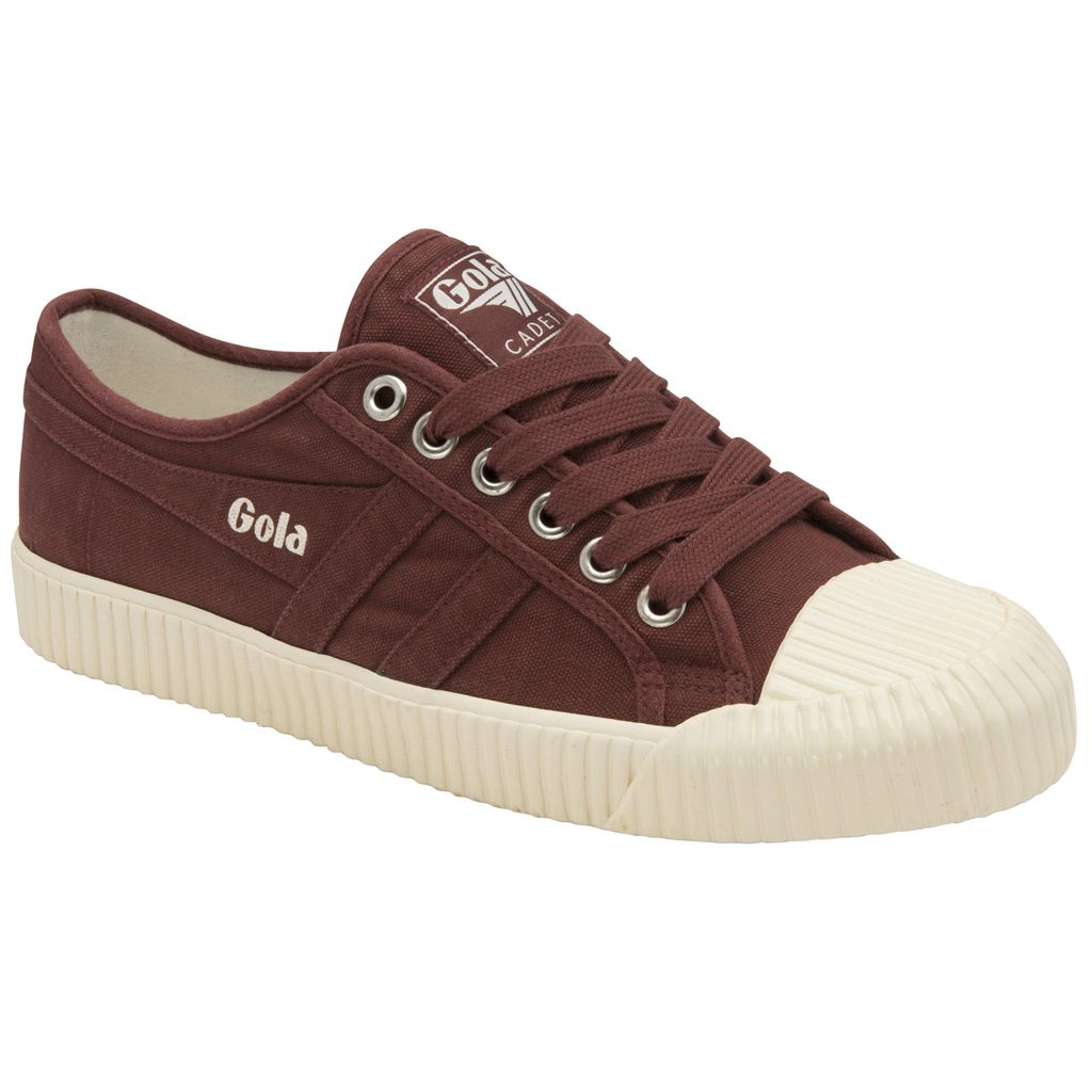 Gola Classics Cadet Plimsoll Shoes Bordowe Białe Polska | 6751LAKFP