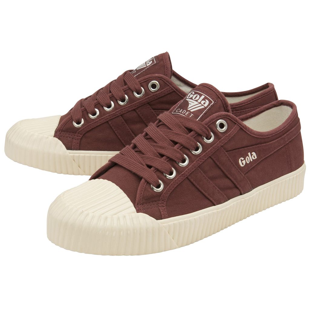 Gola Classics Cadet Plimsoll Shoes Bordowe Białe Polska | 6751LAKFP