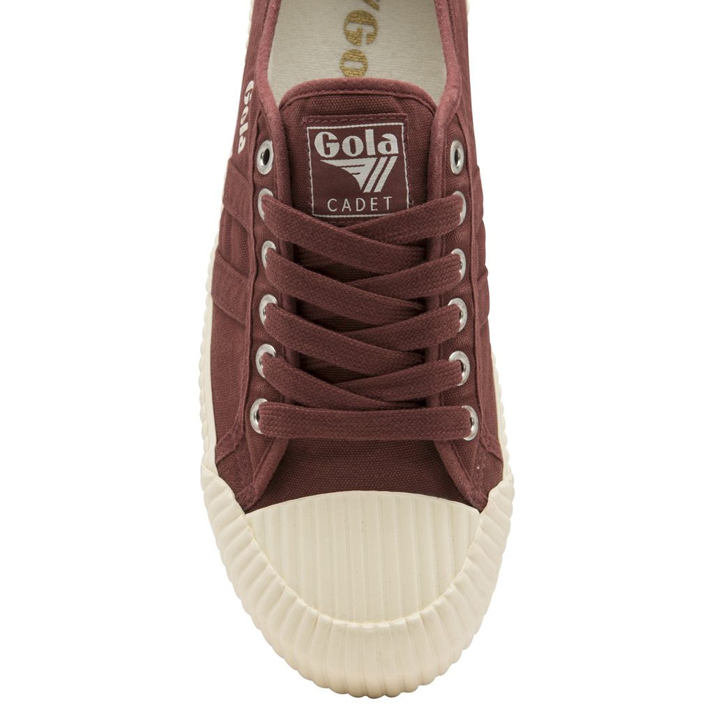 Gola Classics Cadet Plimsoll Shoes Bordowe Białe Polska | 6751LAKFP