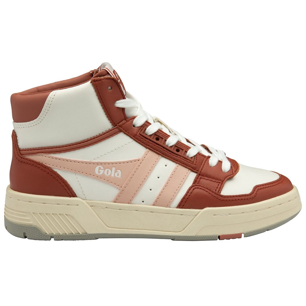 Gola Classics Challenge High Sneakers Białe Pomarańczowe Różowe Polska | 5043RYPON