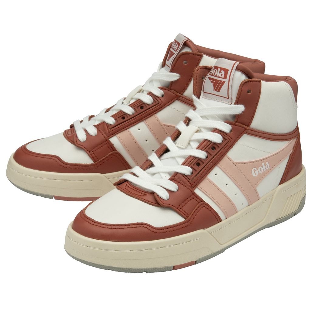 Gola Classics Challenge High Sneakers Białe Pomarańczowe Różowe Polska | 5043RYPON