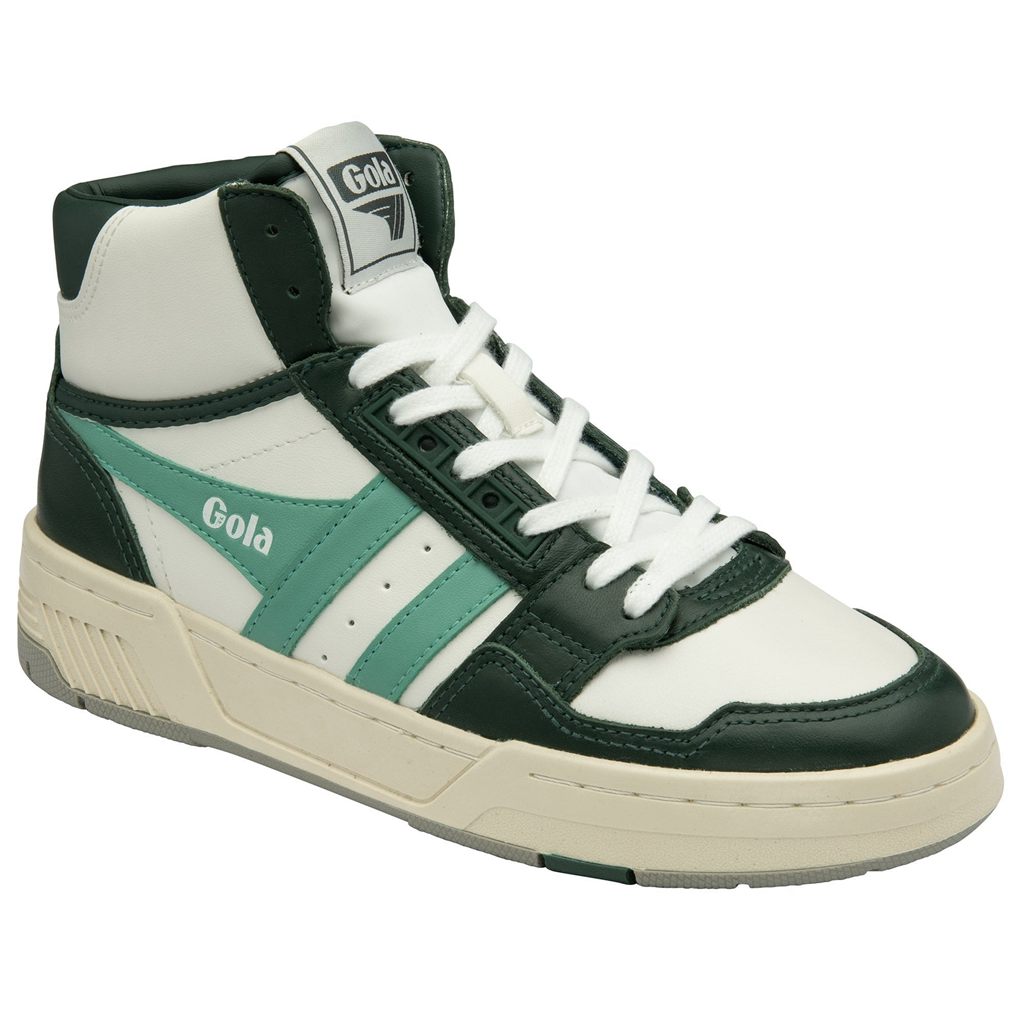 Gola Classics Challenge High Sneakers Białe Zielone Polska | 9458IMYOD