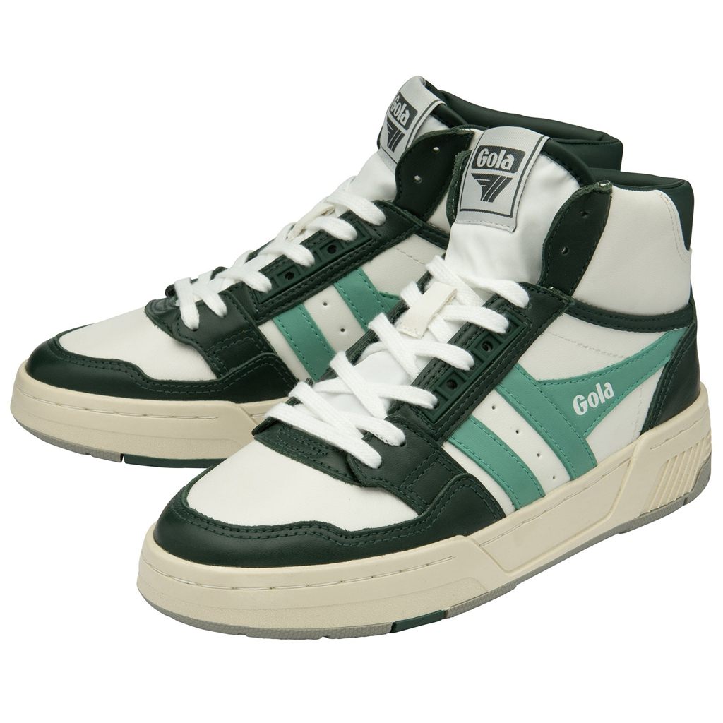 Gola Classics Challenge High Sneakers Białe Zielone Polska | 9458IMYOD