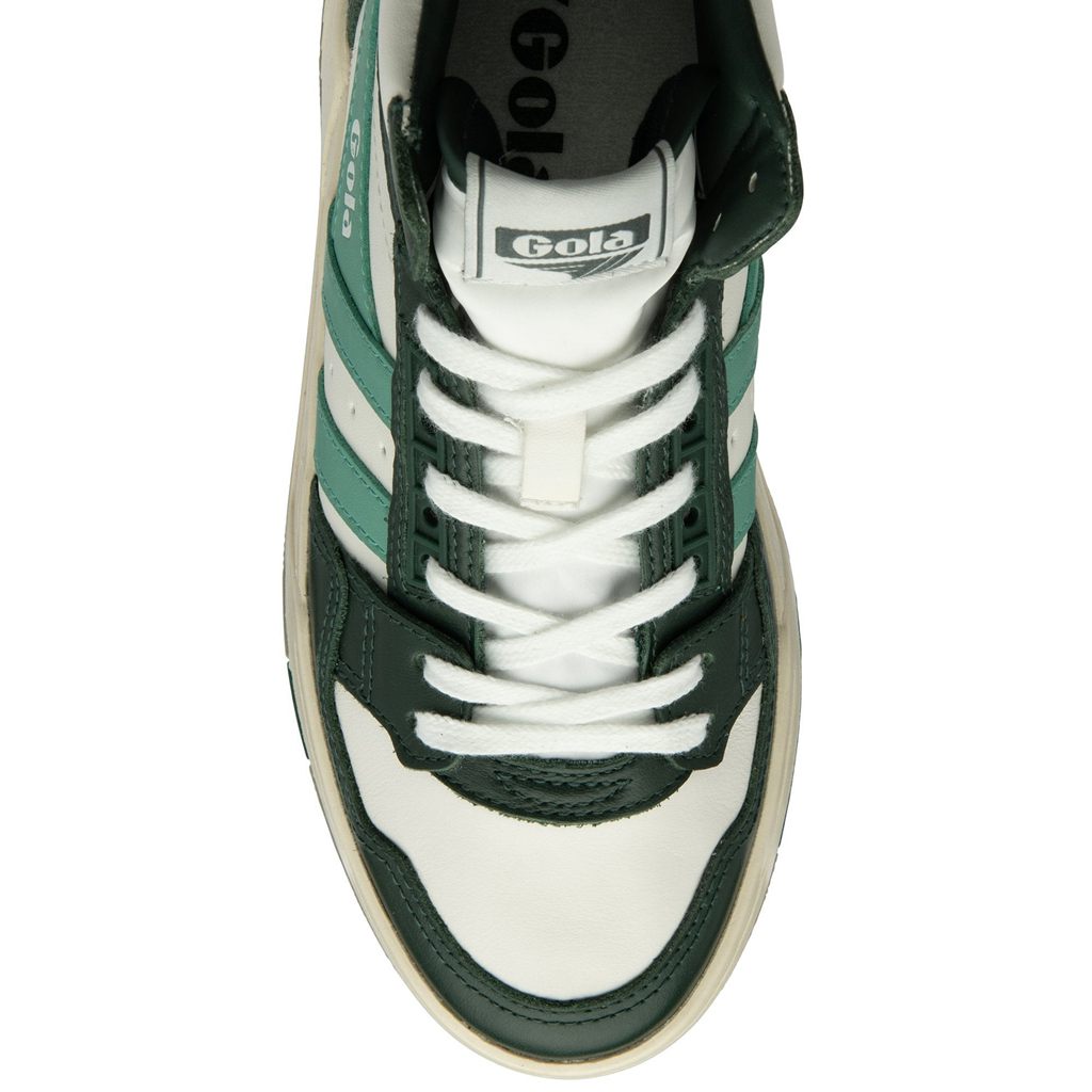Gola Classics Challenge High Sneakers Białe Zielone Polska | 9458IMYOD
