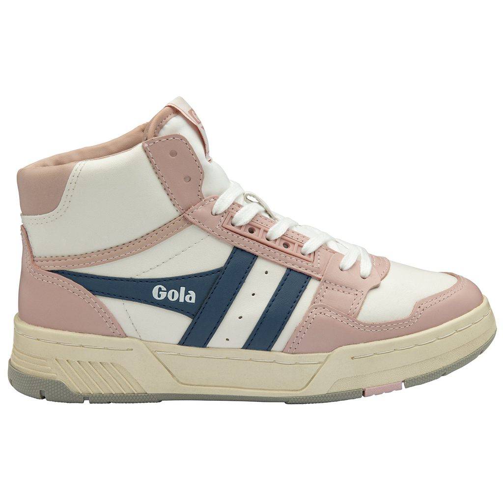 Gola Classics Challenge High Sneakers Białe Różowe Polska | 9506HPEBC