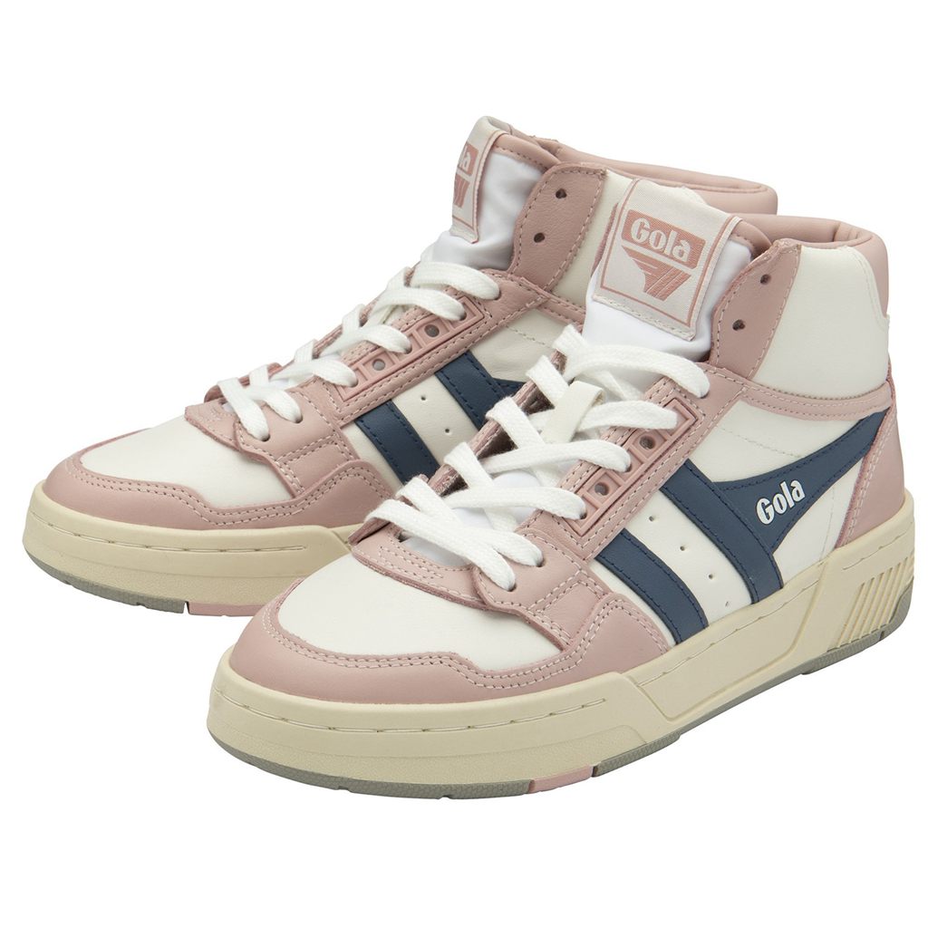 Gola Classics Challenge High Sneakers Białe Różowe Polska | 9506HPEBC