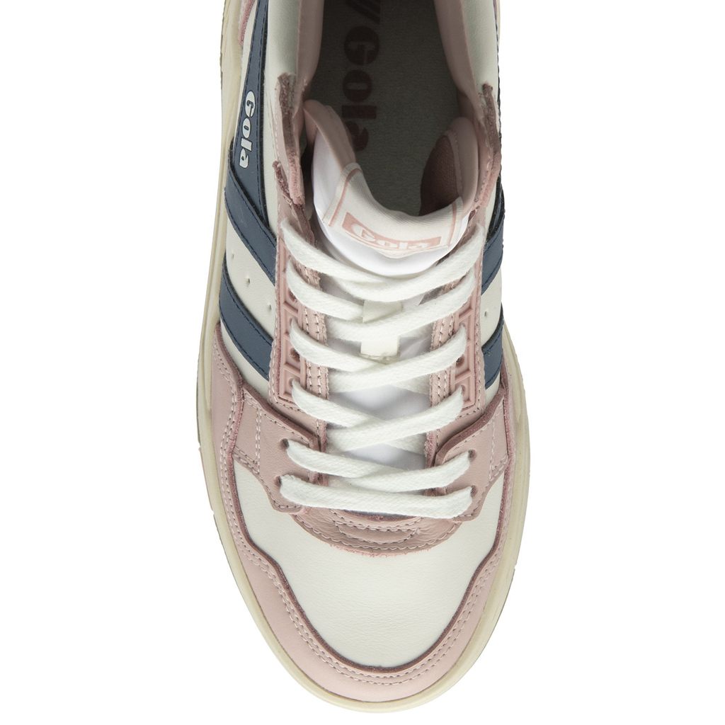 Gola Classics Challenge High Sneakers Białe Różowe Polska | 9506HPEBC