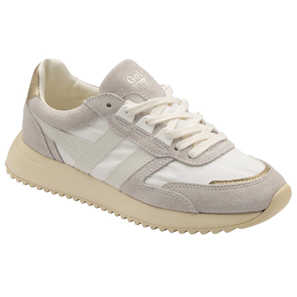 Gola Classics Chicago Glimmer Sneakers Białe Złote Polska | 0492NBERV