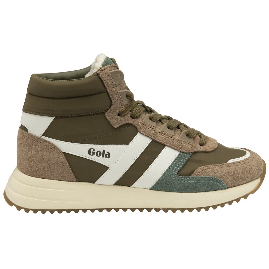 Gola Classics Chicago High Sneakers Khaki Białe Polska | 2146ZAJQR