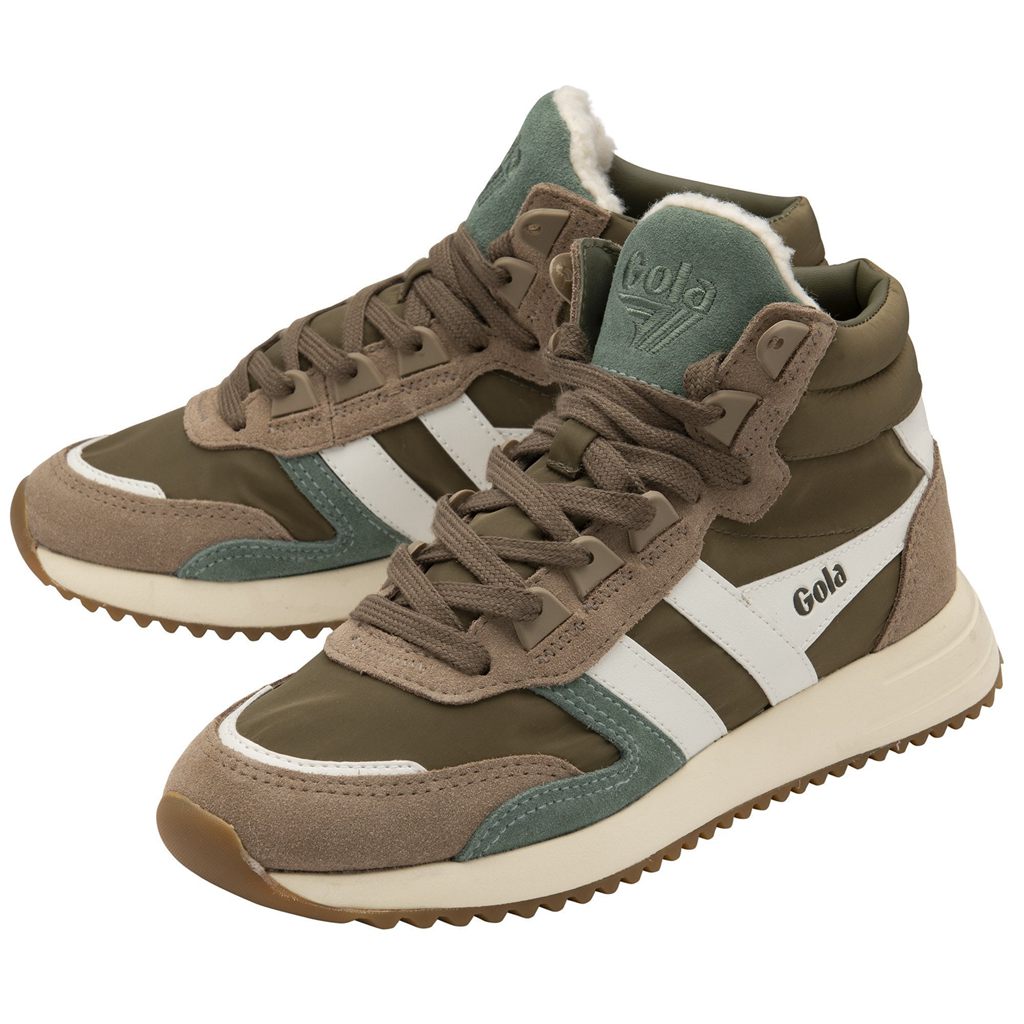 Gola Classics Chicago High Sneakers Khaki Białe Polska | 2146ZAJQR