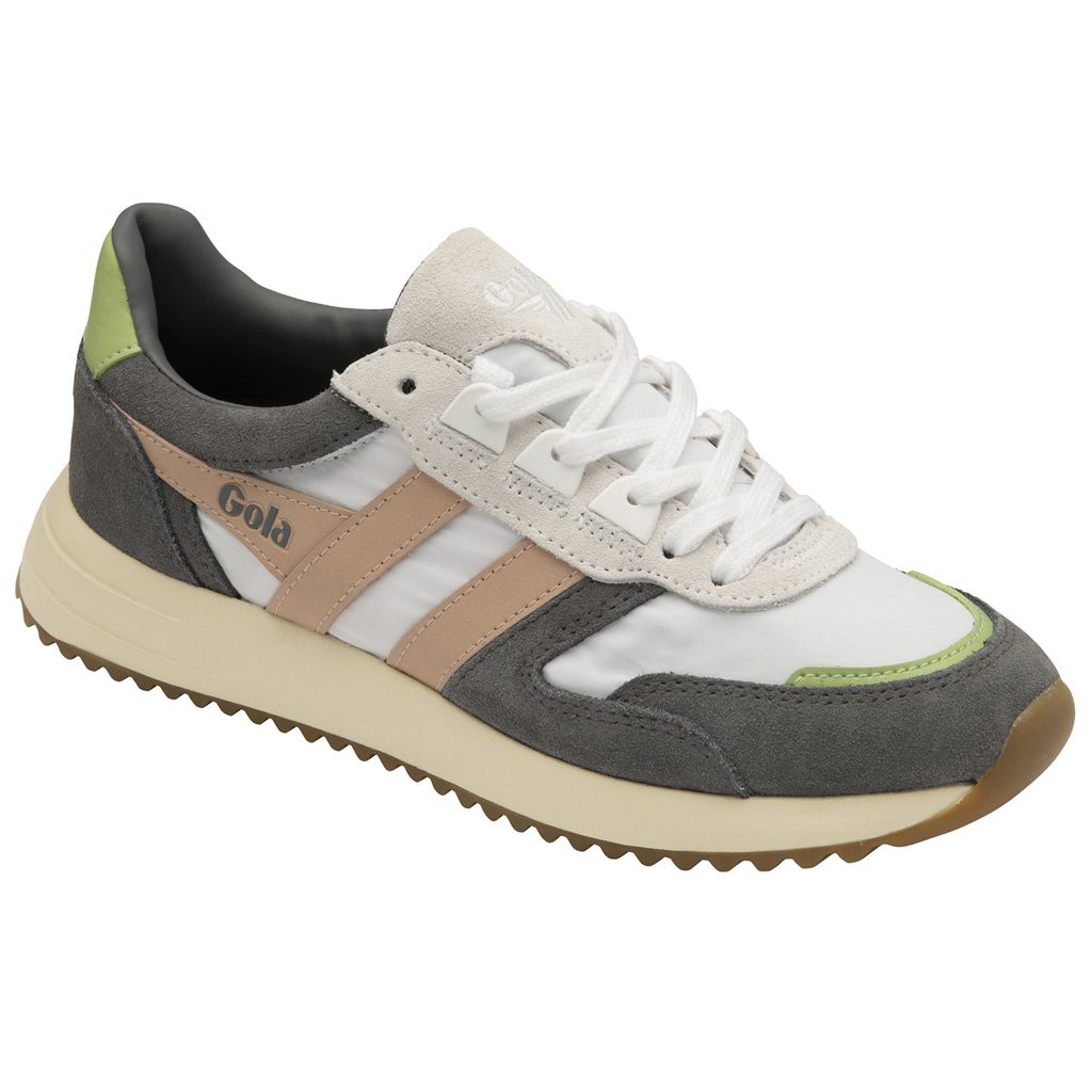 Gola Classics Chicago Sneakers Białe Różowe Zielone Polska | 1603JHOMN