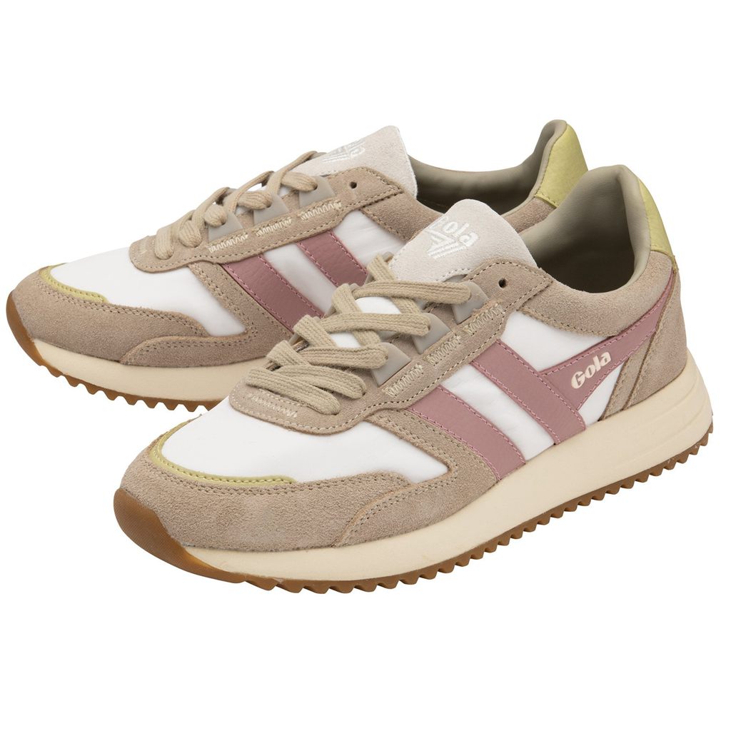 Gola Classics Chicago Sneakers Białe Szare Różowe Polska | 6893NZBUC
