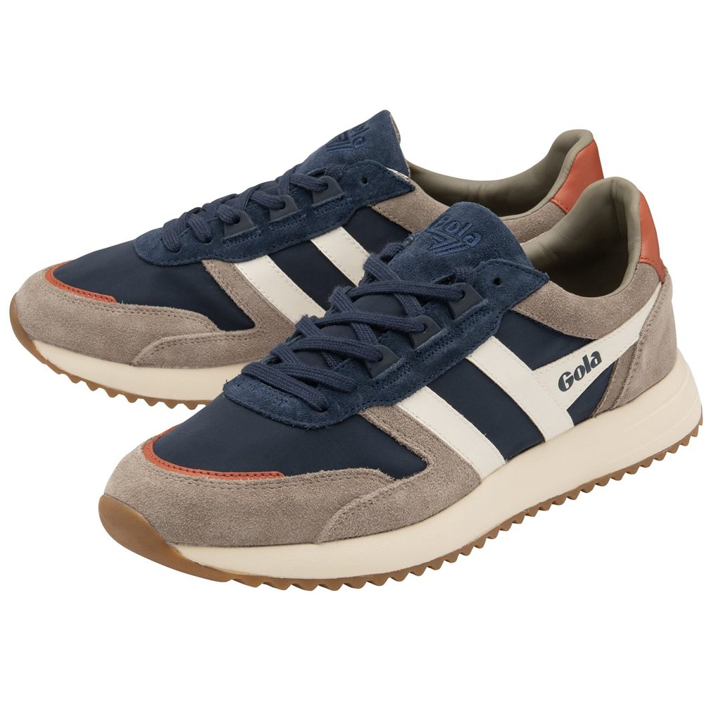 Gola Classics Chicago Sneakers Granatowe Białe Polska | 9163ITGSX