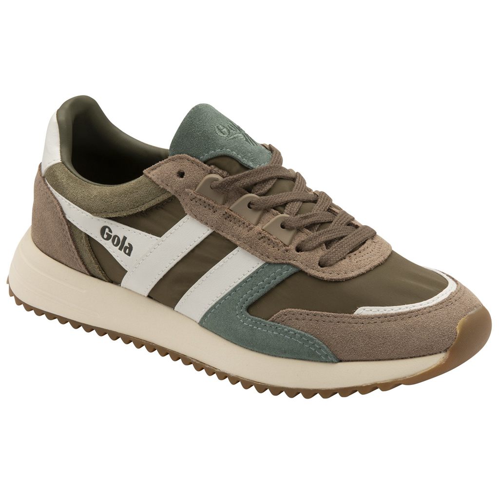 Gola Classics Chicago Sneakers Khaki Białe Polska | 1289BNUTG