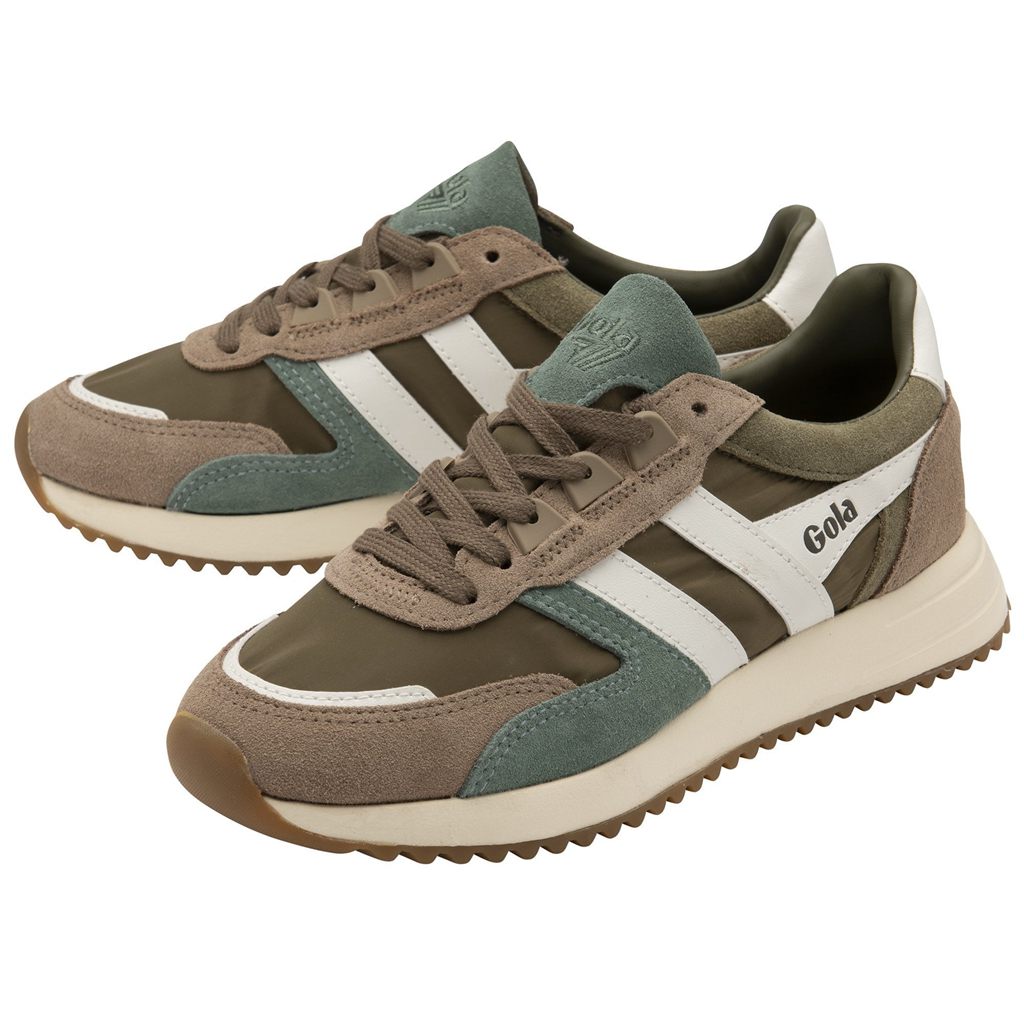 Gola Classics Chicago Sneakers Khaki Białe Polska | 1289BNUTG