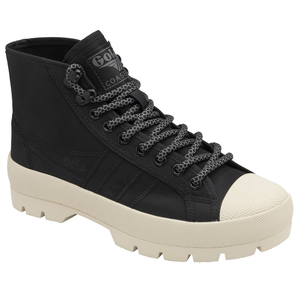 Gola Classics Coaster Peak High Hiker Sneakers Czarne Białe Polska | 3405ZHQPT