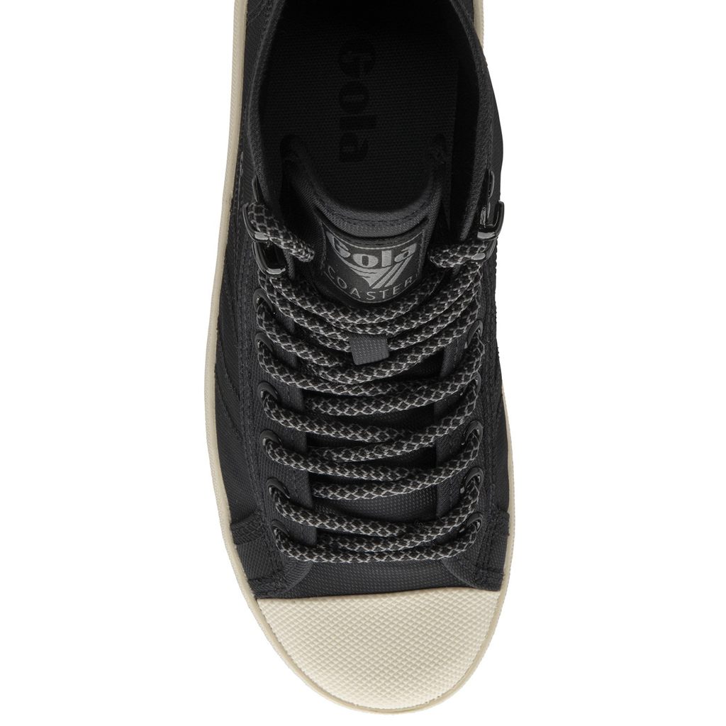 Gola Classics Coaster Peak High Hiker Sneakers Czarne Białe Polska | 3405ZHQPT