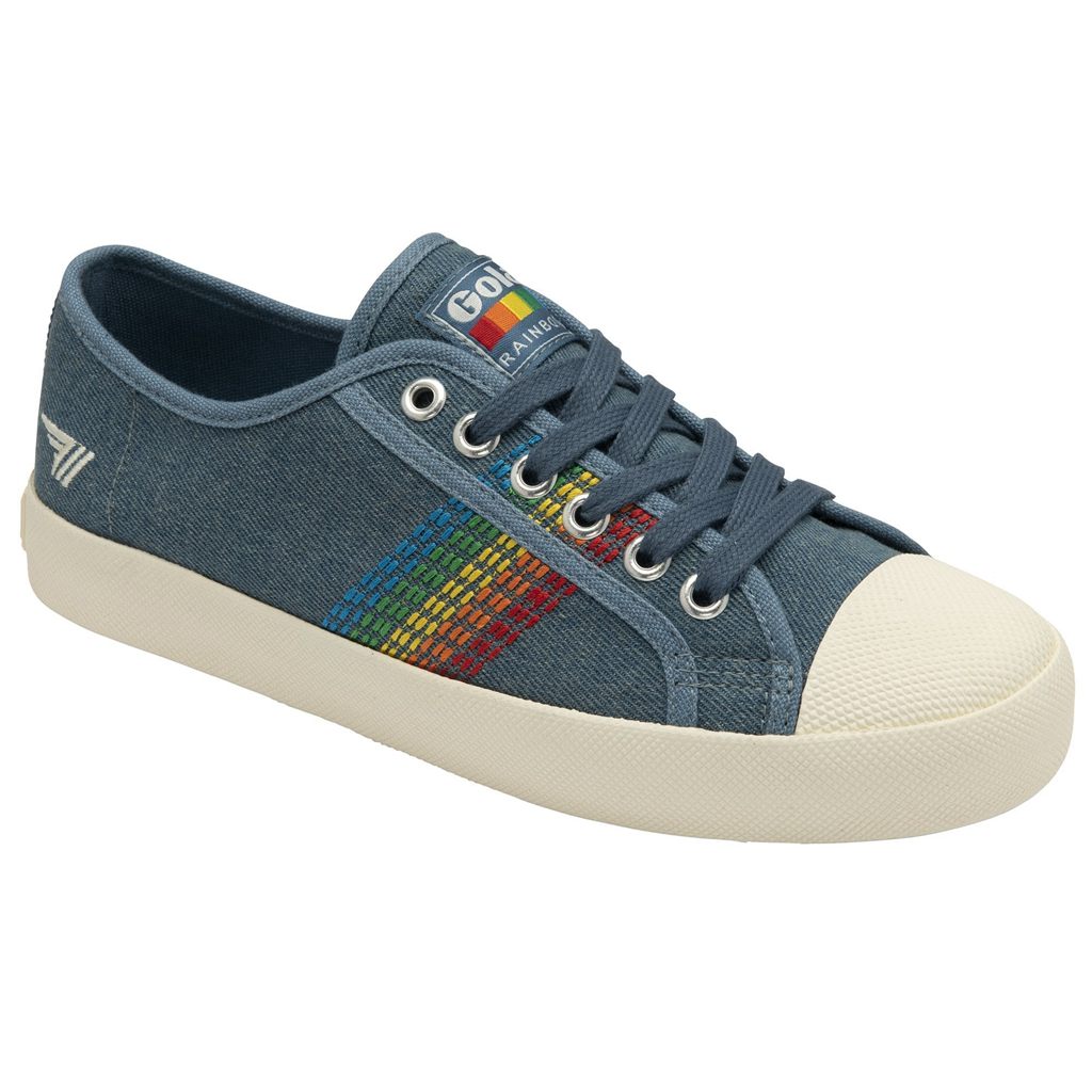 Gola Classics Coaster Rainbow Stitch Shoes Denim Multi Polska | 2649AVRBM
