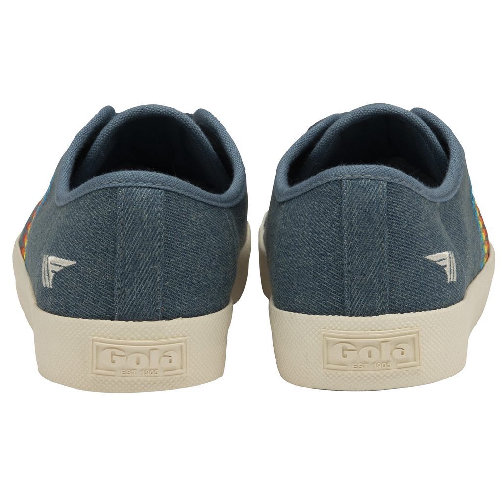 Gola Classics Coaster Rainbow Stitch Shoes Denim Multi Polska | 2649AVRBM