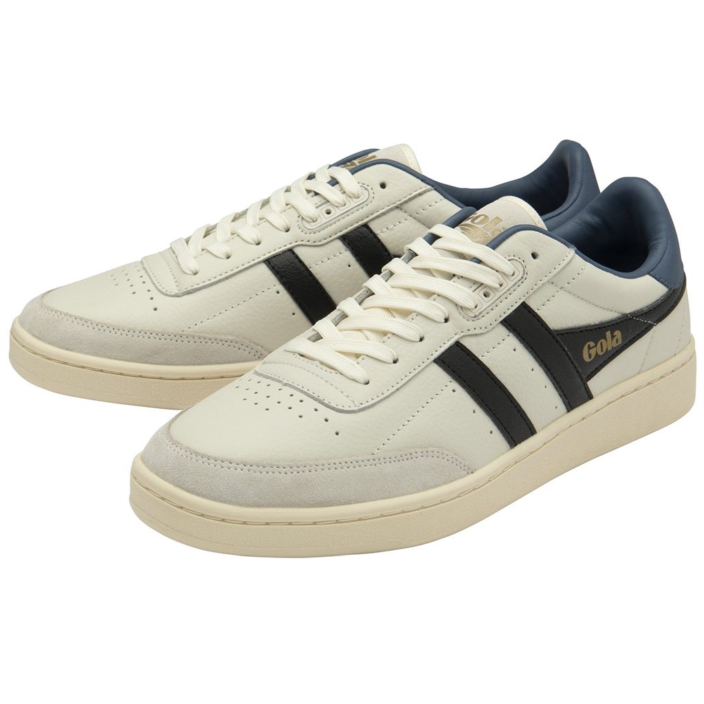 Gola Classics Contact Leather Sneakers Białe Czarne Polska | 9516WDZTV