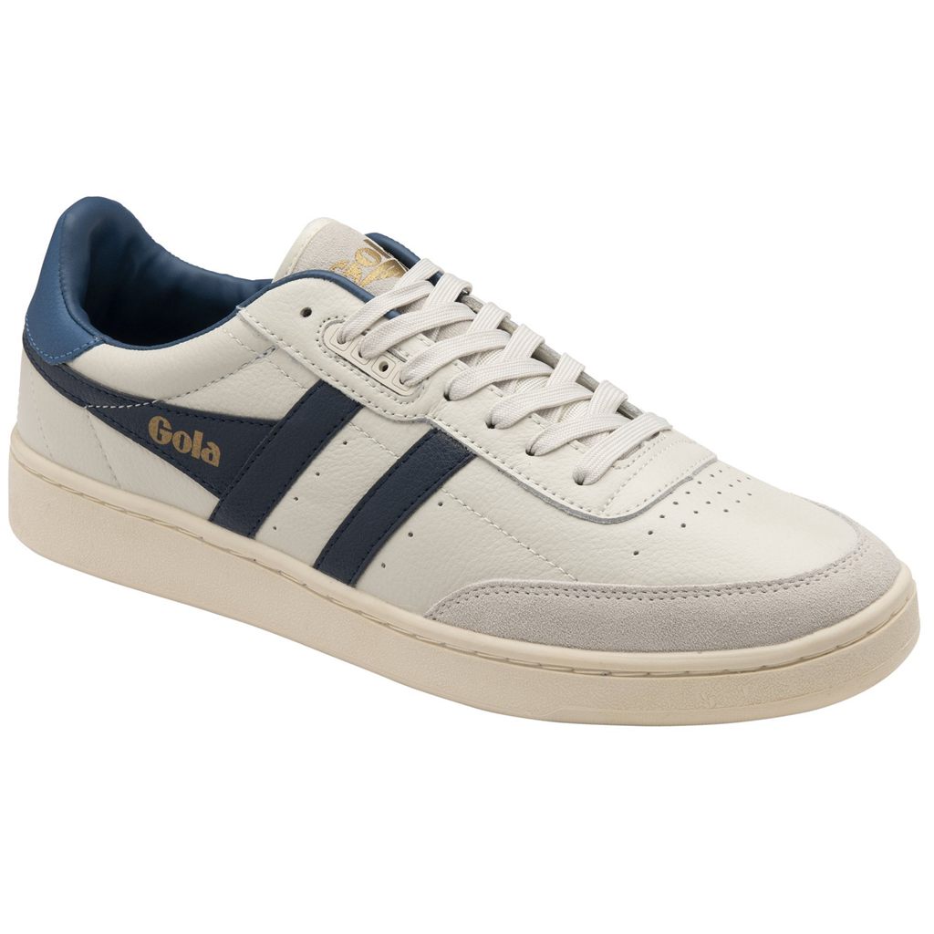 Gola Classics Contact Leather Sneakers Białe Granatowe Niebieskie Polska | 8705YCSMU