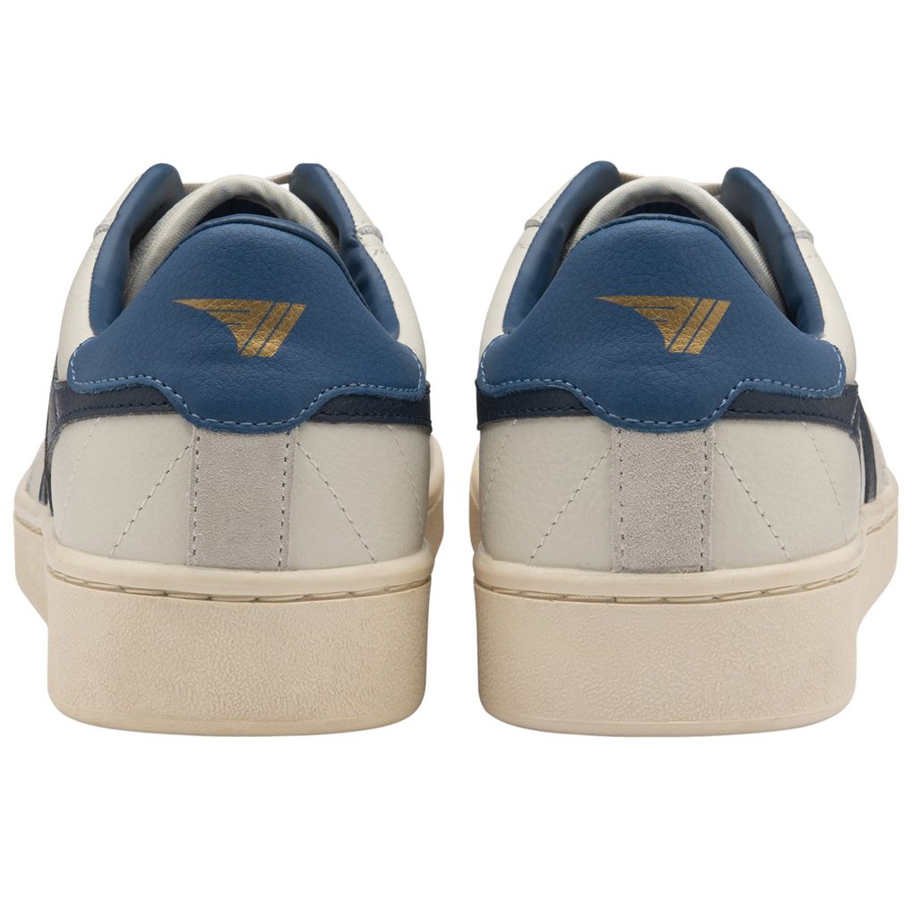 Gola Classics Contact Leather Sneakers Białe Granatowe Niebieskie Polska | 8705YCSMU