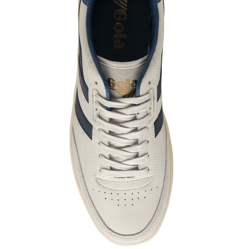 Gola Classics Contact Leather Sneakers Białe Granatowe Niebieskie Polska | 8705YCSMU