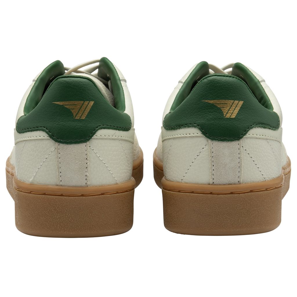 Gola Classics Contact Leather Sneakers Białe Zielone Polska | 0473PKIZM