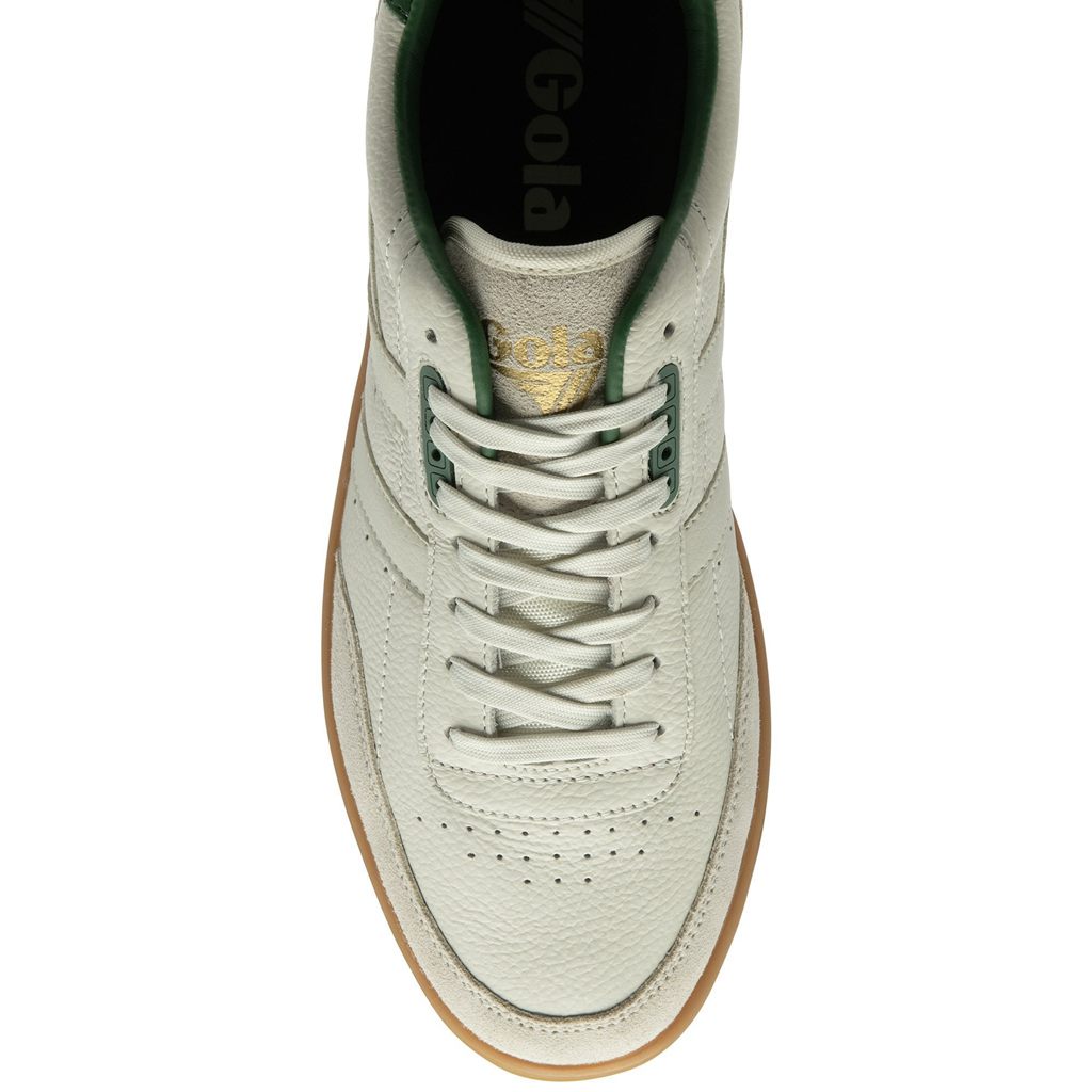 Gola Classics Contact Leather Sneakers Białe Zielone Polska | 0473PKIZM