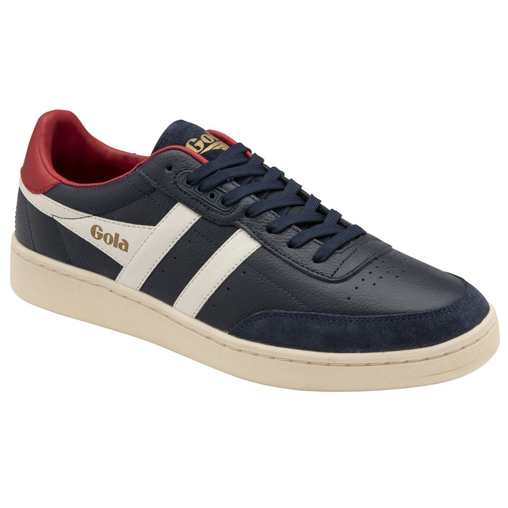 Gola Classics Contact Leather Sneakers Granatowe Białe Jasny Czerwone Polska | 1049CKNHF