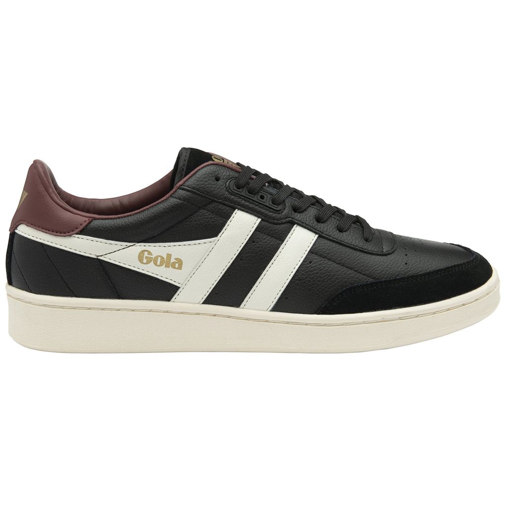 Gola Classics Contact Leather Sneakers Czarne Białe Bordowe Polska | 2098GXRNQ