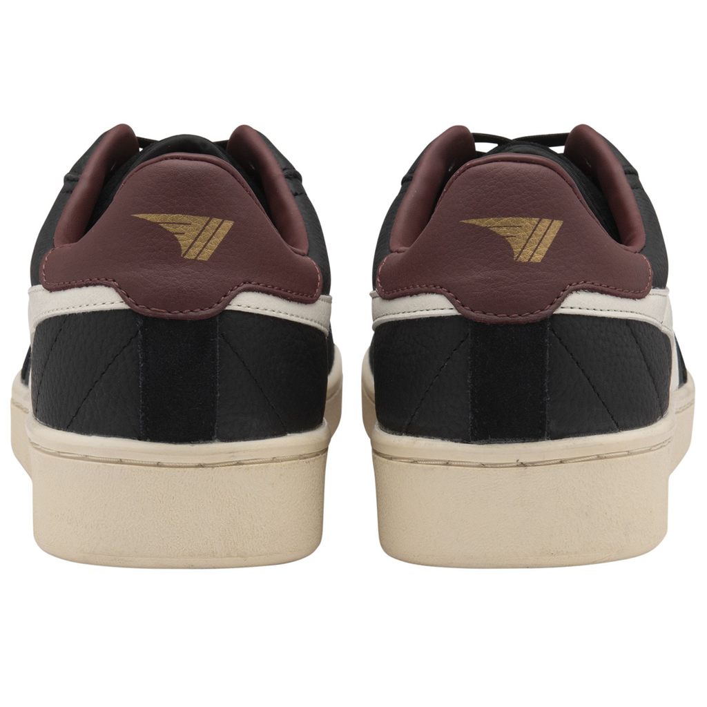 Gola Classics Contact Leather Sneakers Czarne Białe Bordowe Polska | 2098GXRNQ
