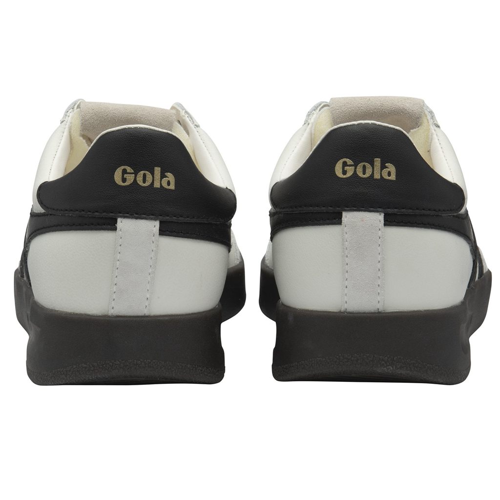 Gola Classics Cyclone Leather Sneakers Białe Czarne Ciemny Polska | 1285YPHMF