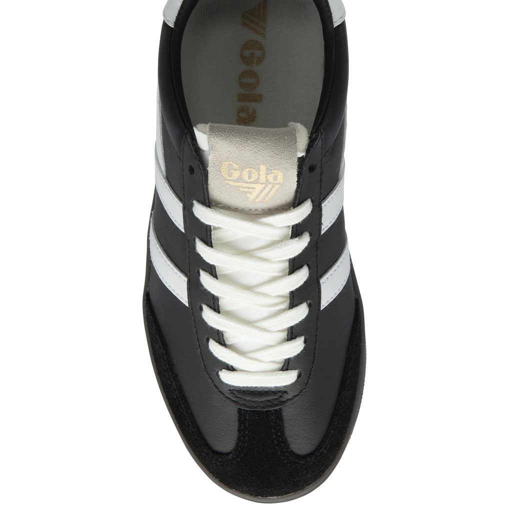 Gola Classics Cyclone Leather Sneakers Czarne Białe Ciemny Polska | 5942NKXHU