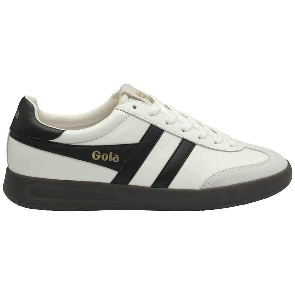Gola Classics Cyclone Leather Sneakers Białe Czarne Ciemny Polska | 3781JAZKN