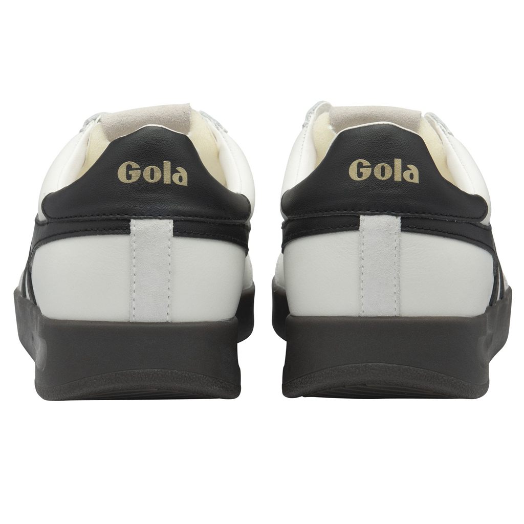 Gola Classics Cyclone Leather Sneakers Białe Czarne Ciemny Polska | 3781JAZKN