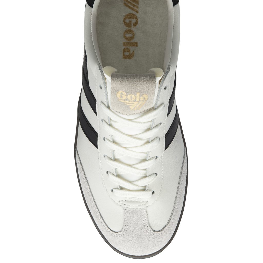 Gola Classics Cyclone Leather Sneakers Białe Czarne Ciemny Polska | 3781JAZKN