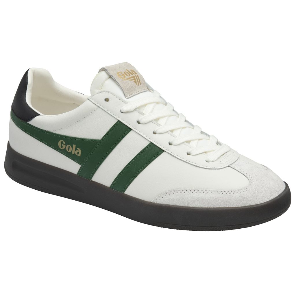 Gola Classics Cyclone Leather Sneakers Białe Czarne Ciemny Polska | 9751CRLDT