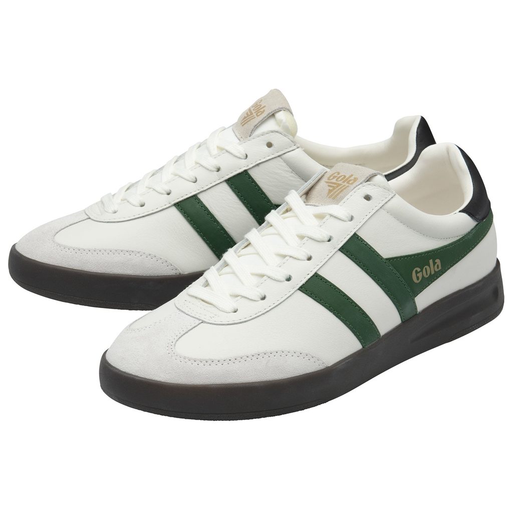 Gola Classics Cyclone Leather Sneakers Białe Czarne Ciemny Polska | 9751CRLDT