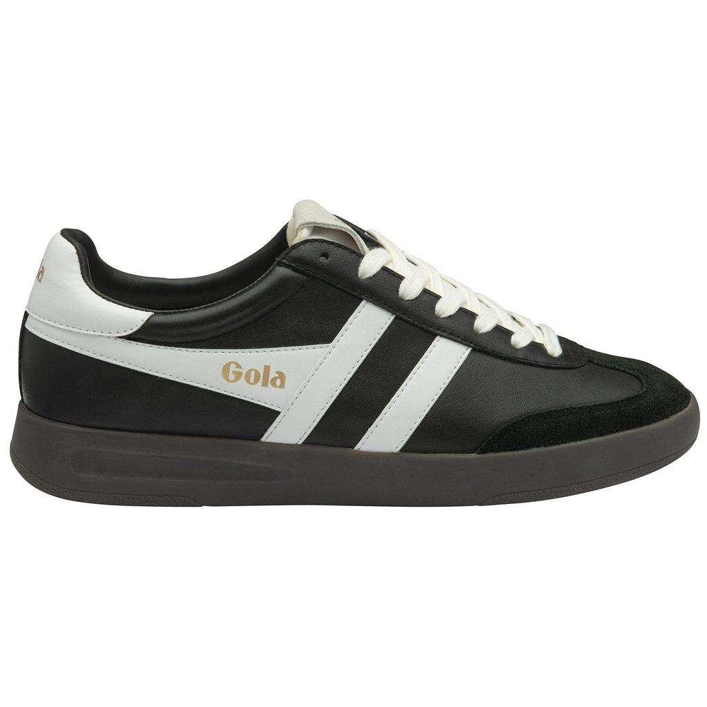Gola Classics Cyclone Leather Sneakers Czarne Białe Ciemny Polska | 2937NCTBE