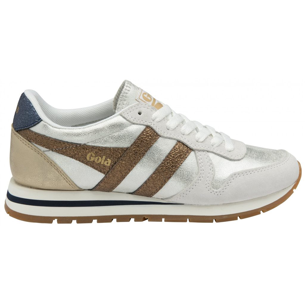 Gola Classics Daytona Blaze Sneakers Białe Miedź Granatowe Polska | 8926GOHYS