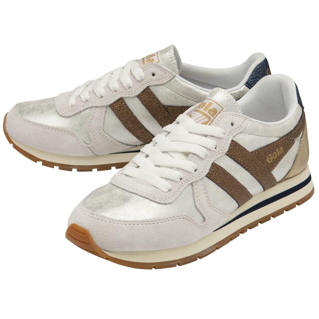 Gola Classics Daytona Blaze Sneakers Białe Miedź Granatowe Polska | 8926GOHYS
