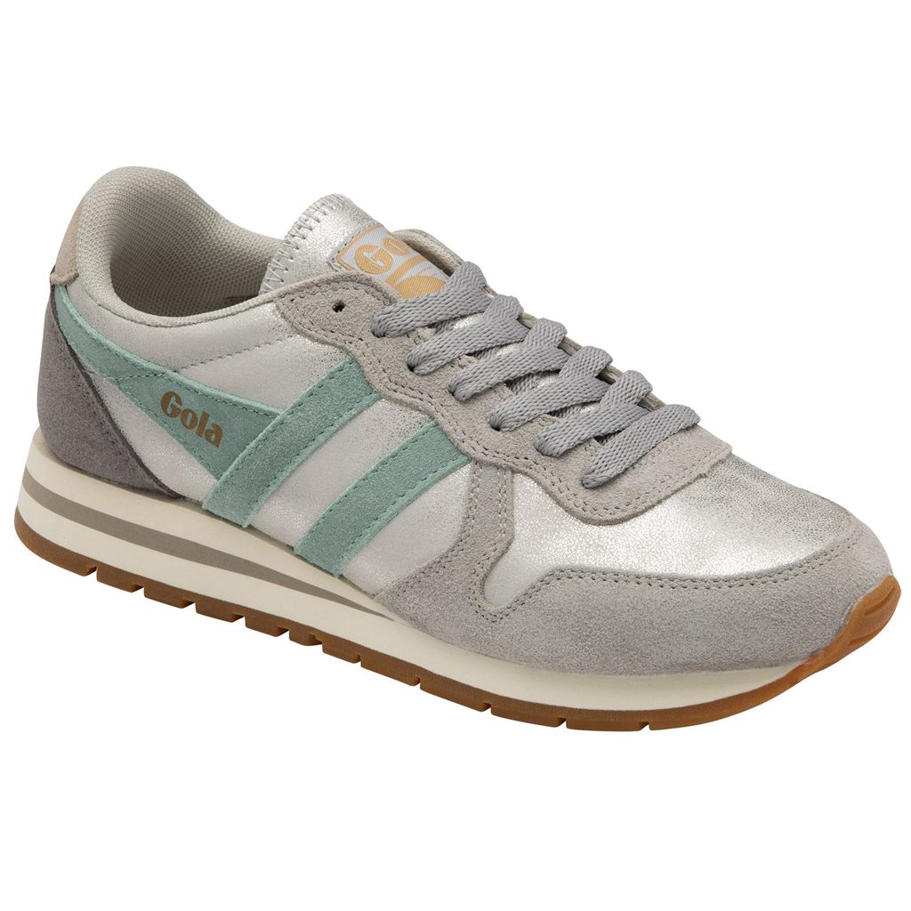 Gola Classics Daytona Blaze Sneakers Srebrne Zielone Szare Polska | 1520GWXAV